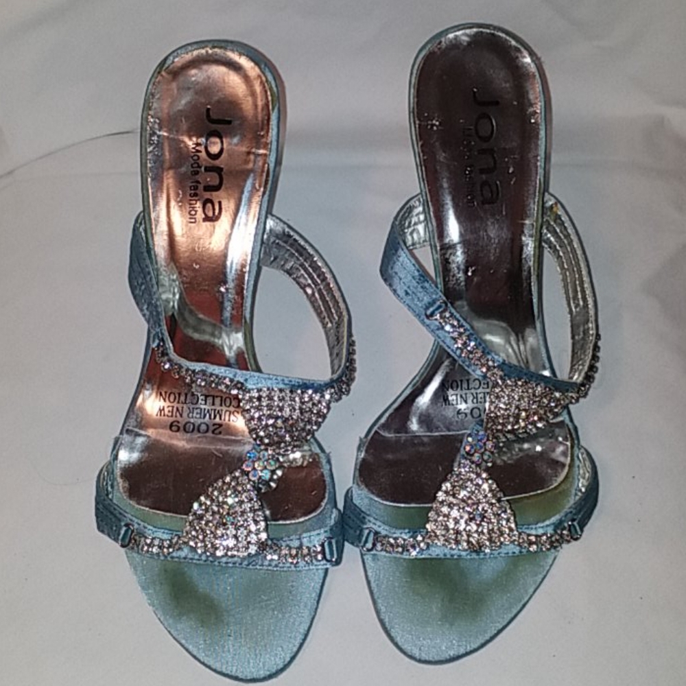 blue with Crystal's sandals